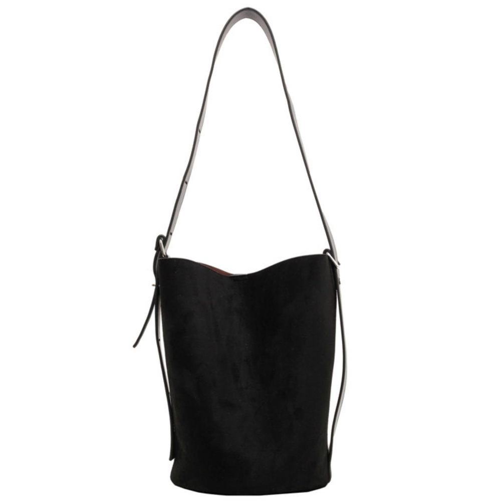 Suede Bucket Bag 2024 Fall Vintage Shoulder Handbag Style Pu Leather >:(